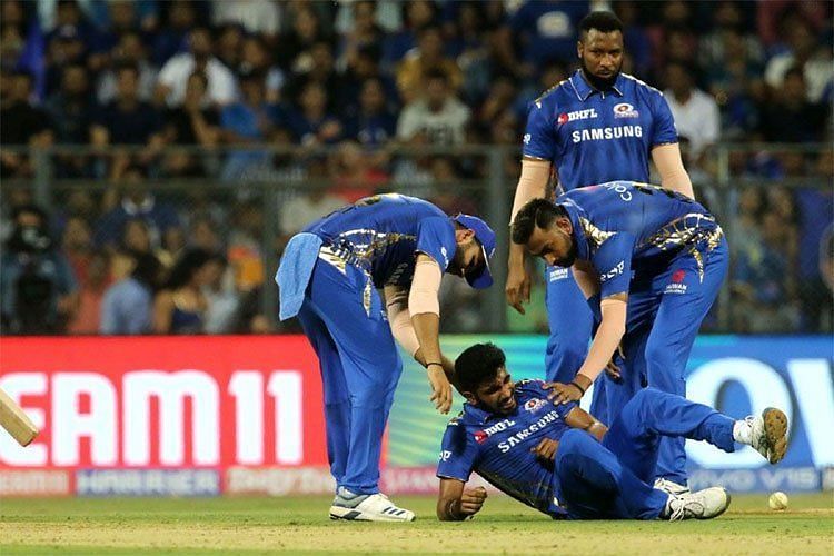 Bumrah Injured yesterday&#039;s Match against Delhi Capitals.