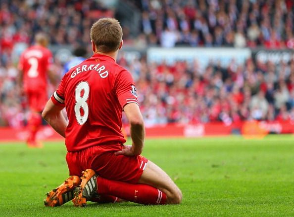 Steven Gerrard&#039;s infamous slip against Chelsea at Anfield eventually cost them the PL title in 2014