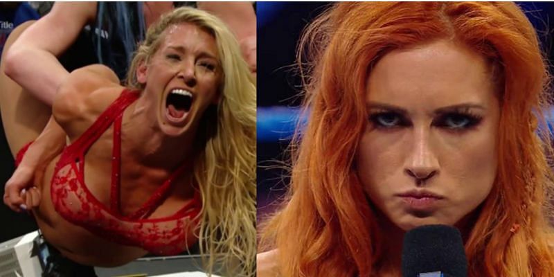 Becky Lynch had something to say to Charlotte Flair