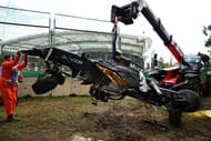 Fernando Alonso's McLaren was barely recognisable following his accident
