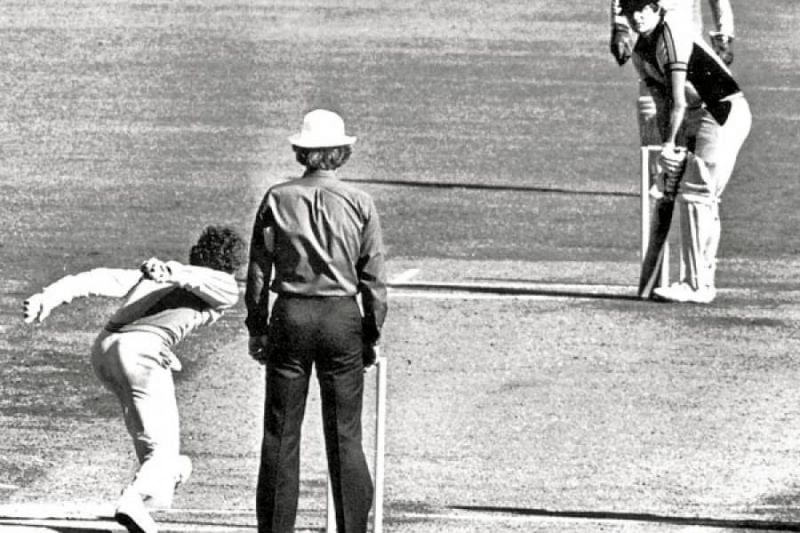 The Infamous Underarm delivery by Trevor Chappell; Image Credits: Newspix