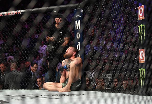 Conor McGregor after tapping out to Khabib Nurmagomedov - UFC 229