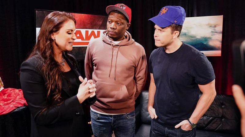 The SNL duo were welcomed to RAW by Stephanie McMahon.
