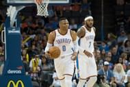 Melo and Russell Westbrook during the 17/18 season