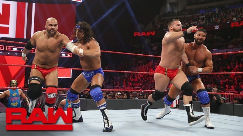 The quartet in action on Raw