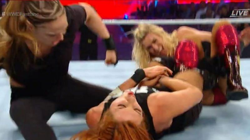 ronda rousey attacked becky lynch at fastlane