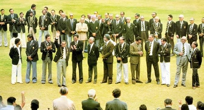 Indian Ex-cricketers before the start of the match