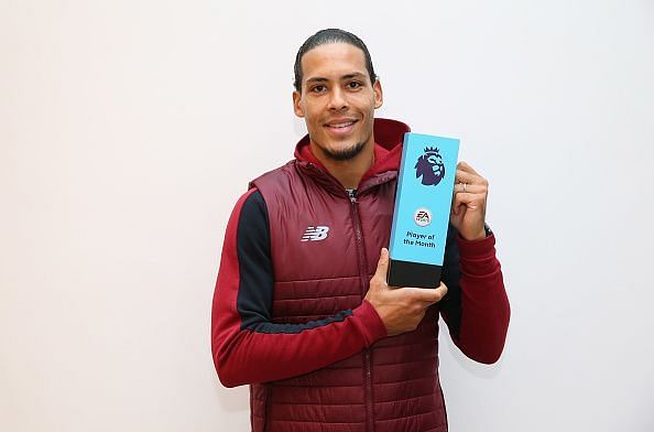 Virgil Van Dijk Wins the EA Sports Player of the Month Award - December 2018