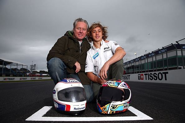 Wayne Gardner with his son Remy who is a Moto2 rider