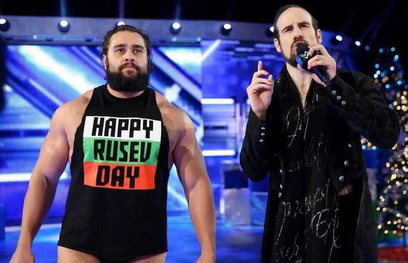 Rusev (left) and Aiden English (Right) pioneered &#039;Rusev Day&#039;