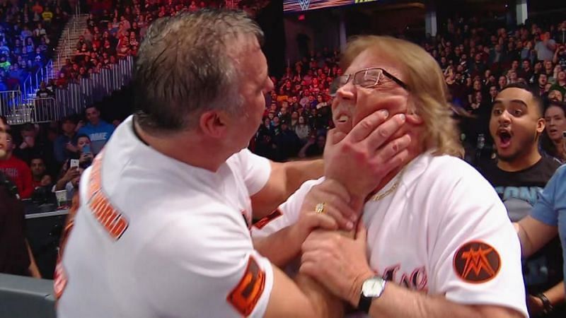 Shane McMahon attacks Miz&#039;s father at Fastlane