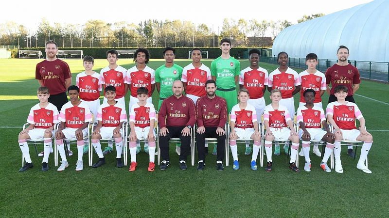 Arsenal&#039;s U-14 squad in Mumbai