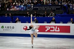 Zagitova leads short program at figure skating worlds
