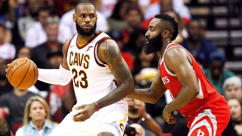 James Harden lacking on his defensive skills against the king of the court LeBron James