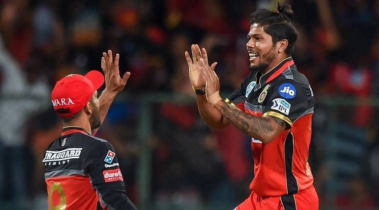 Umesh celebrates after picking up a wicket