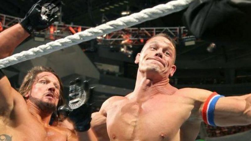 Who will John Cena and AJ Styles be facing in their respective WrestleMania matches?