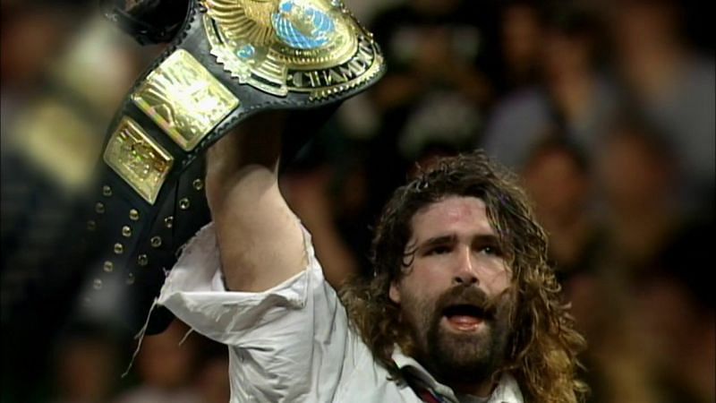 Foley as WWF Champion in 1999.