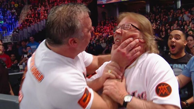 Shane McMahon put his hands on the Miz&#039; father