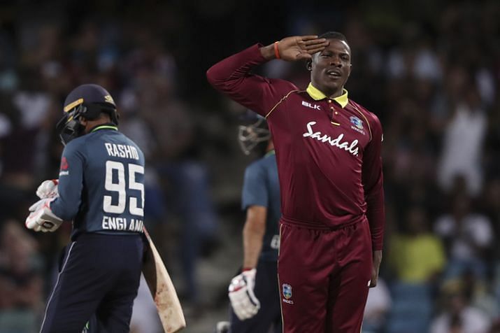 Sheldon Cottrell has a unique way of celebrating his wickets