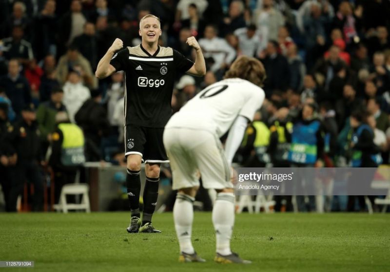 Van de Beek put in a great performance at the Santiago Bernabeu