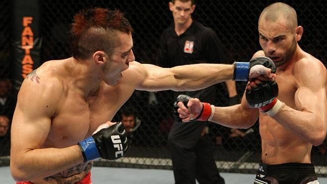 Dan Hardy captured a UFC title shot by beating Mike Swick in Manchester