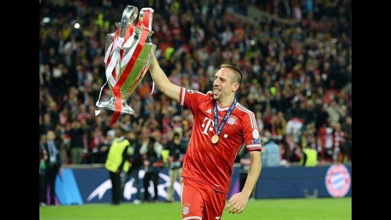 Ribery with Champions League trophy