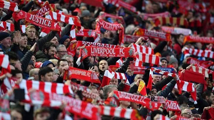 Liverpool fans at Anfield