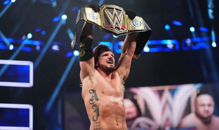 AJ styles as WWE champion