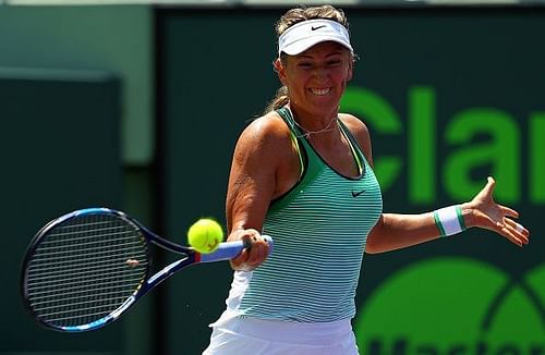 Victoria Azarenka in play at the Miami Open