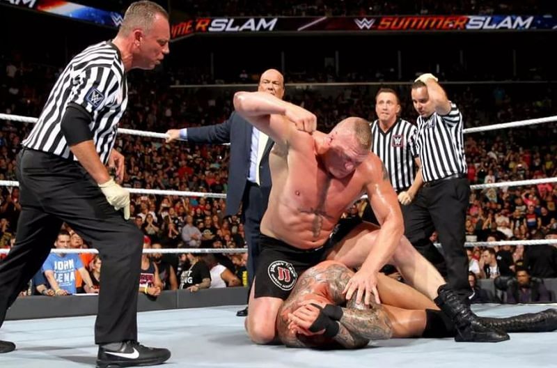 Brock left Orton a bloody mess at Summerslam
