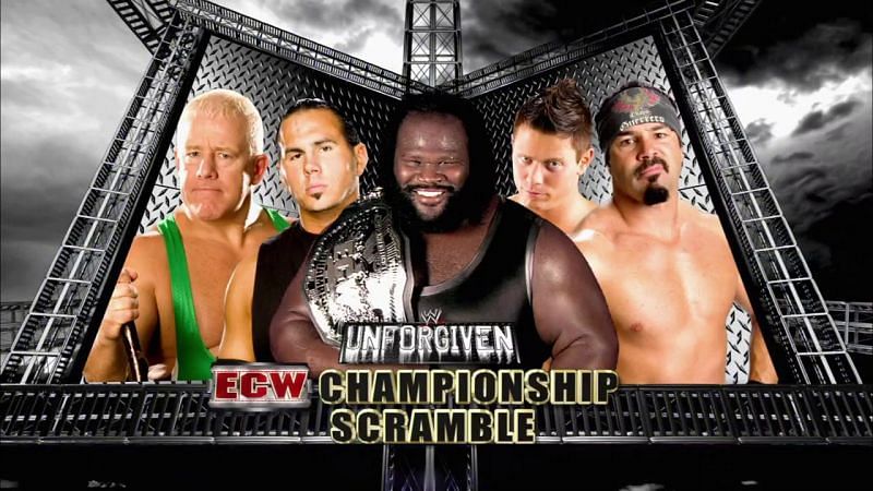 Matt Hardy won the ECW World Championship in the first ever Scramble match at Unforgiven 2008.
