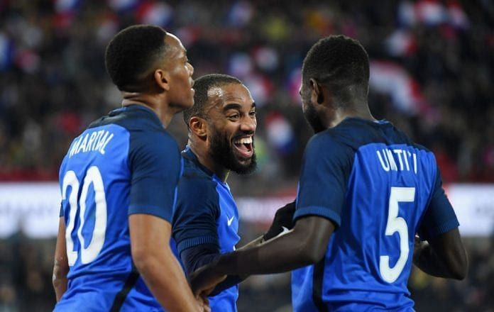 Lacazette, who netted a brace during France&#039;s 2-2 draw with Germany last year has again been omitted