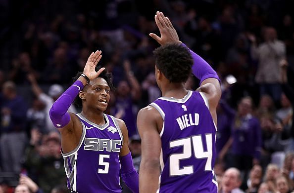 De&#039;Aaron Fox (pictured left) and Buddy Hield (pictured right)