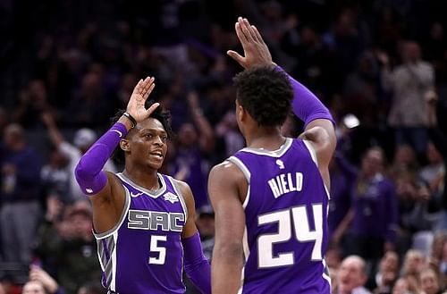 De'Aaron Fox (pictured left) and Buddy Hield (pictured right)