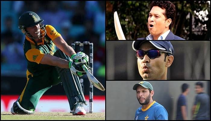 Ab De Villiers And Shahid Afridi And Sachin And Sehwag