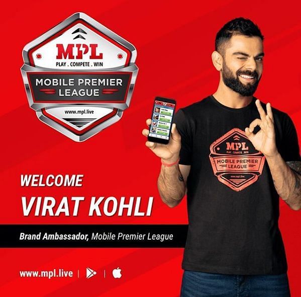 Virat Kohli in a poster for the esports platform.