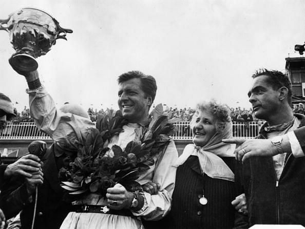 Phil Hill (extreme left) became the first American F1 champion in 1961.