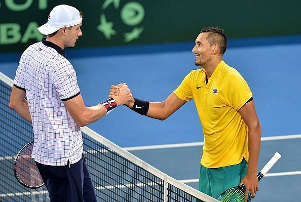 In a face-off between two big servers, Isner meets Kyrgios.