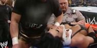 Chyna fakes a neck injury