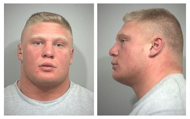 Brock Lesnar&#039;s mugshot after his arrest