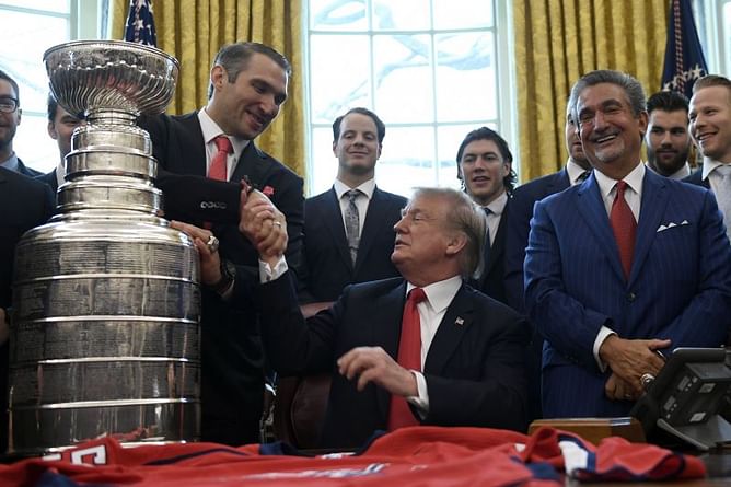 Trump hosts Stanley Cup champion Capitals at White House