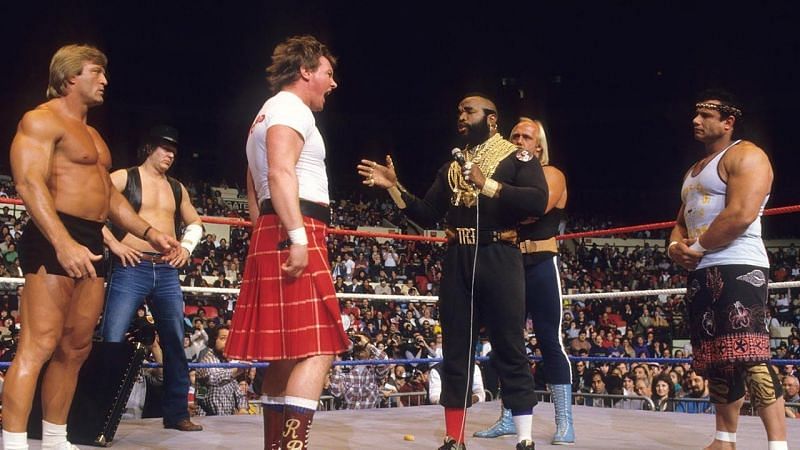 Roddy Piper faced Mr. T at the first two WrestleManias