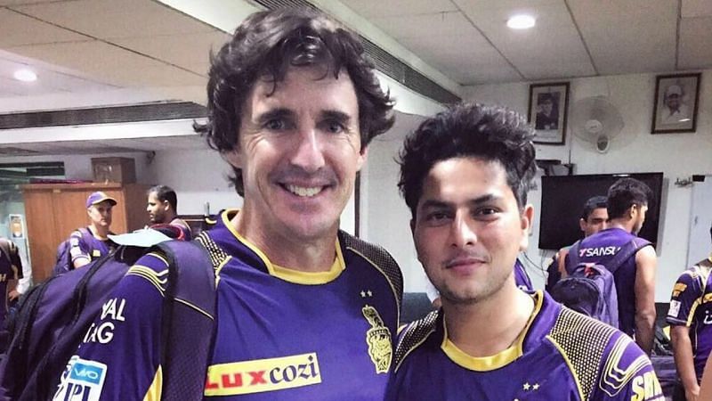 Brad Hogg and Kuldeep Yadav