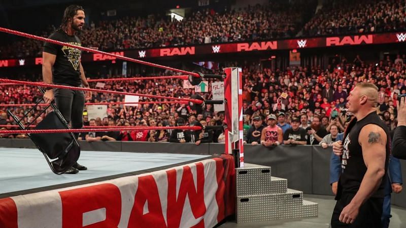 Seth Rollins forced Brock Lesnar to back away on WWE RAW