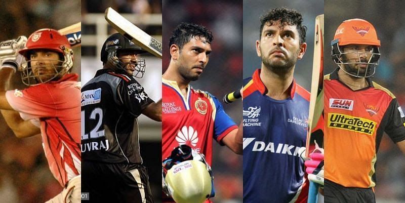 Yuvraj Singh had played for 5 IPL franchises till 2018.