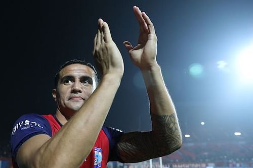 Tim Cahill in Jamshedpur FC colours