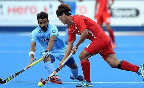 The India and Korea game ends in a thrilling 1-1 draw.