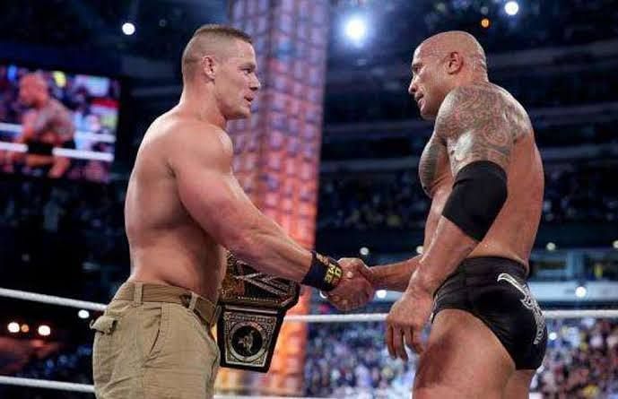 The Rock passed the torch to John Cena at WrestleMania 29!