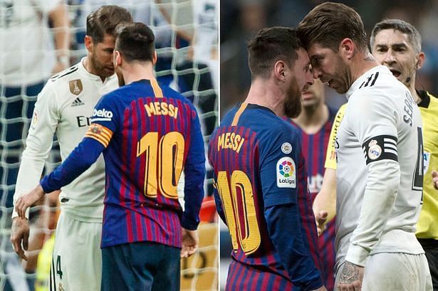 Sergio Ramos and Lionel Messi shared some heated moments in Saturday&#039;s El Clasico.