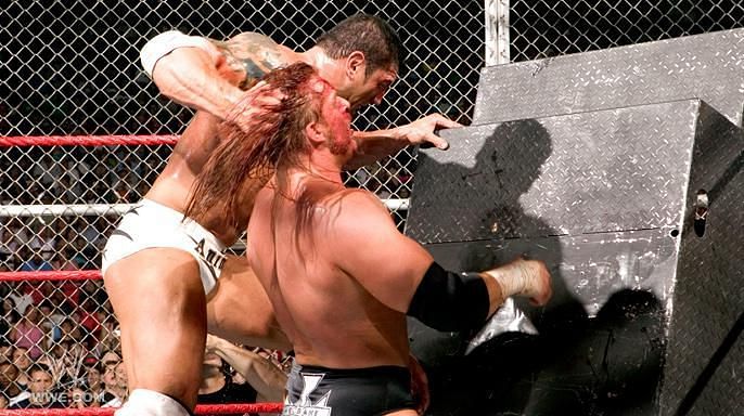 Batista vs Triple H Hell in a Cell match